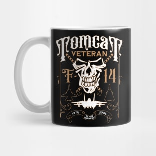 F-14 Tomcat Veteran Aviation Skull 1970 to 2006 Mug